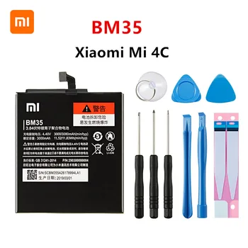 Xiao mi Originalni BM35 3080mAh Baterija Za Xiaomi Mi 4C M4C Mi4C BM35 Visoke Kakovosti Telefon Zamenjava Baterije +Orodja