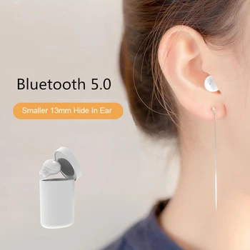 Nevidni Brezžične Slušalke Bluetooth Glavo telefoni Eno Uho Čepkov Športne Slušalke Nepremočljiva Z Mic Za Dekleta Vozniki Ženske