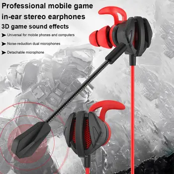 Žično Gaming Slušalke in-Ear Slušalke šumov Stereo Igra Slušalka z Mikrofonom za Mobilnikov PC PS4