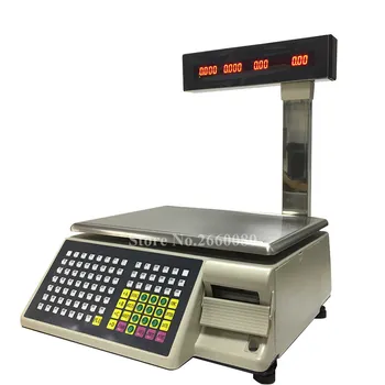 2 kos/veliko španski črtne kode Obsega tiskom Bilance (TM-15A-5D) Digitalni Elektronski Lestvice z Termični Tiskalnik ruske arabski