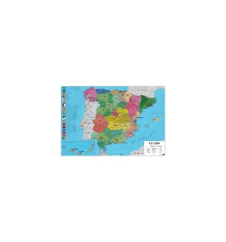 PLAKAT zemljevid Španije FISICO POLITIČNO