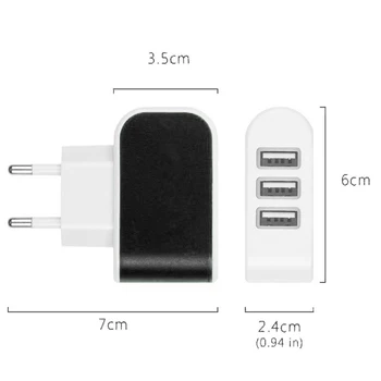 3USB Candy barve srčkan polnilnik USB EU NAS plug hitro polnjenje adapter za iphone 5 6 7 8 plus xiaomi redmi oneplus pametne naprave