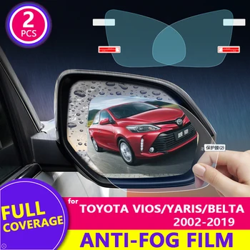 Polno Kritje Anti Meglo Rainproof Film za Toyota Vios Yaris Belta Soluna 2002~2019 xp40 xp90 xp150 Rearview Mirror Zaščitno folijo