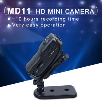 V slabih Svetlobnih Pridobili Digital PC Delovanje Preprosta Brezžična Kamera MD11 Mini Kamera HD 720P Glas, Video Snemalnik, Max Podpora 32 G