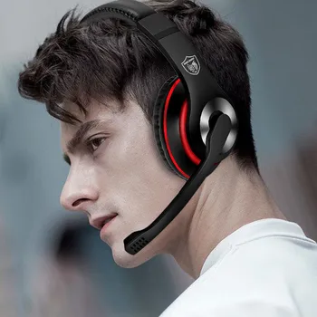 Profesionalni Igralec Slušalke za Računalnik Gaming Slušalke z mikrofonom Nastavljiv Bass PC Stereo Slušalke Z Mikrofonom Darila