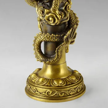 Obnovite Starodavne Buda Baker Svečnik Candleholder Ornament svijećnjak Tempelj Retro Dobave zmaj candler obrti kip
