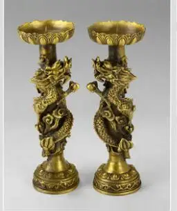 Obnovite Starodavne Buda Baker Svečnik Candleholder Ornament svijećnjak Tempelj Retro Dobave zmaj candler obrti kip