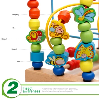 ABWE Najboljšo Prodajo MWZ Lesene Baby Toddler Igrače Kroga Prve Noge Labirint Fantje Dekleta