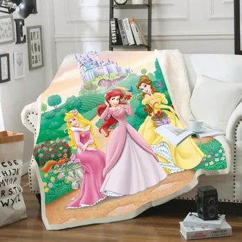 Disney Ariel morska deklica Princesa Tiskanja Odeja Odeja, Posteljnina za Dekleta Otrok Darilo Spalnica Dekor Velikosti za Različne Sloge.