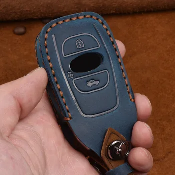 Pravega Usnja Avto Ključ Primeru Kritje za Subaru Legacy XV Gozdar Outback Subaru BRZ Tipko Pokrov brez ključa Zaščito fob Obroč