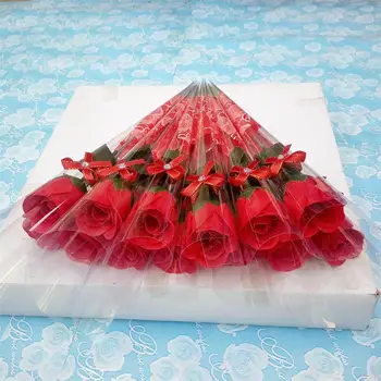 Ustvarjalne 10 Kosov Eno Steblo Umetno Rose Milo Cvetje za Dekoracijo Valentinovo Romantično Darilo Za Punco, Fanta