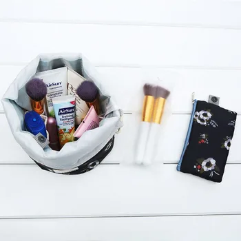 Moda Sod Oblikovani Potovalni Kozmetični Vrečko Make Up Torba Vrvico Elegantno Boben Pralnega Kit, Vrečke Ličila Organizator Shranjevanje Beauty Torba