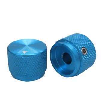 Taiss/ 2pcs Modra Aluminija Rotacijski Elektronski Nadzor Potenciometer Gumb za 6 mm Premer Gredi, 20 mm Dia x 15,5 mm Višina