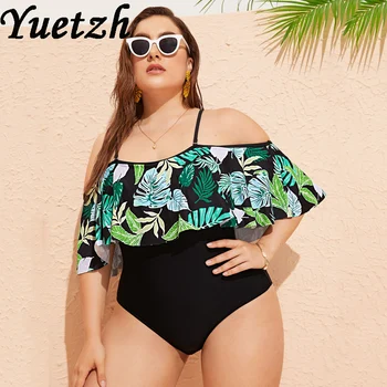 2020 Ženske Kopalke Enodelne Kopalke Plussize Plavanje Obleke Velik Plus Velikost Beachwwear Kopanje Obrabe Larges Nova