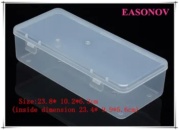 Nova pp pregleden plastična škatla škatla za shranjevanje Pravokotne Orodje Plastična Škatla 2pcs / veliko