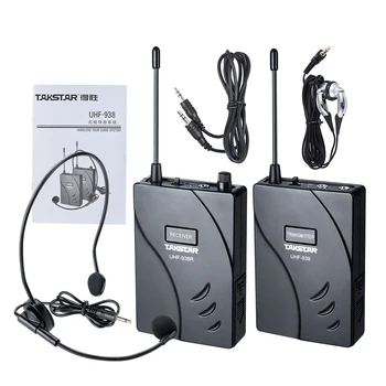 Takstar UHF-938 Brezžični Tour Guide Sistem UHF Frekvenčnem Brezžični Mikrofon Oddajnik Sprejemnik MIC Slušalke za Sestanek Poučevanje