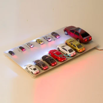 5 Kos Plastike modelov avtomobilov z 12V LED luči/Železniški/Železnice/Vlak Postavitev