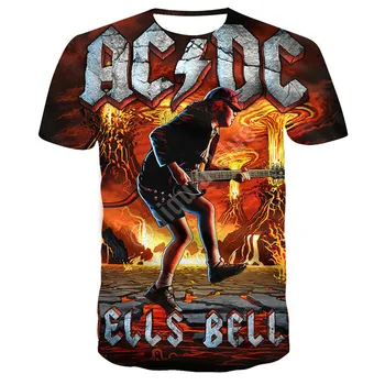 Tshirts Moških AC DC 3D Tiskanih Poletje blagovno Znamko T-shirt moda za Moške Nov Slog T shirt Smešno Prosti čas Tshirt