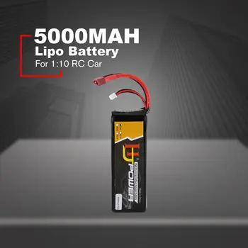5000MAH 7.4 V 40C T plug Lipo Baterije Za 1:10 RC Dirke Viseče Avto, Čoln Rezervnih Delov Zamenjajte Baterije za ponovno Polnjenje