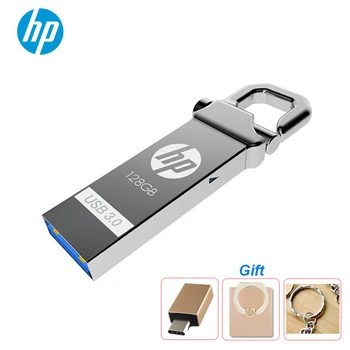 Originalni HP X750W USB3.0 Visoka Hitrost kovinski USB Flash Drive nepremočljiva USB Ključek 32GB 64GB 128GB Pen Drive Pravi Zmogljivosti s Kavljem