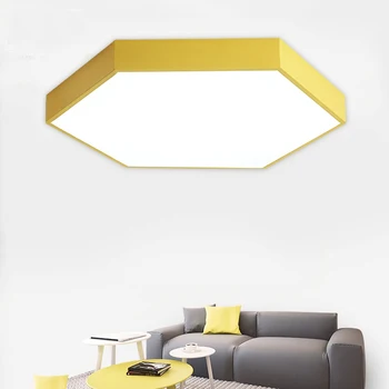 Sodobno minimalistično Nordijska poligonske LED stropna svetilka tovarne neposredno prodajo, spalnica, dnevna soba macaron lučka