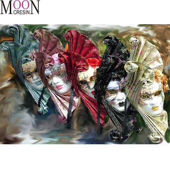 3D mozaik Pustne Maske Benetke 5D Celoten Kvadratni Krog vaja DIY Diamond Slikarstvo Nosorogovo fotografij, ljubezen Vezenje FS6087