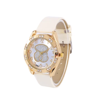 Reloj Mujer Nove Znane blagovne Znamke Luksuzni Medved Gledajo Ženske, Modni, Klasični Nosorogovo Quartz Ure Priložnostne Usnje Obleka Watch часы