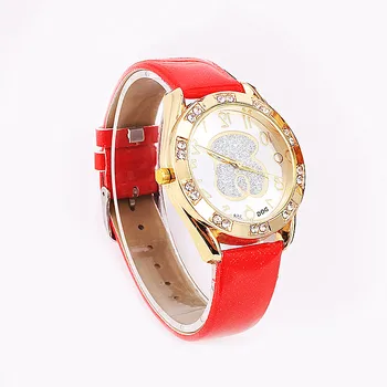Reloj Mujer Nove Znane blagovne Znamke Luksuzni Medved Gledajo Ženske, Modni, Klasični Nosorogovo Quartz Ure Priložnostne Usnje Obleka Watch часы