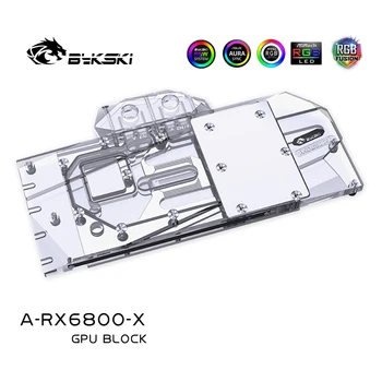 Bykski AMD6800 GPU Vode Blok Za AMD Radeon RX6800 Ustanovitelji Edition Grafična Kartica,VGA, Hladilnik,RAČUNALNIK Radiator 5V A-RGB A-RX6800-X
