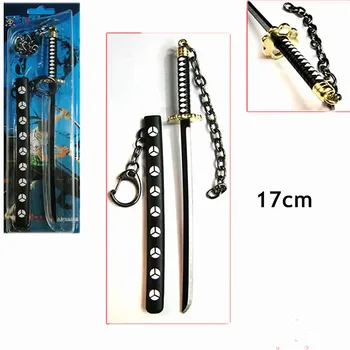 En Kos Zoro Nož Sponke Z Scabbard Meč Orožje Keychain V ogrlico, A broška Za Božično igrača obrobju model