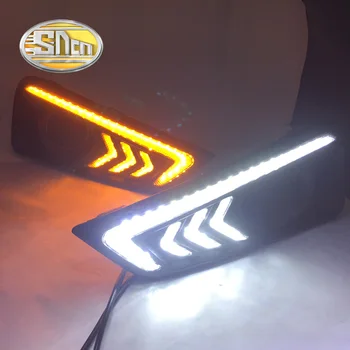 2PCS Za Honda Mesto Milost 2016 pa Rumena Signal Rele Nepremočljiva ABS 12V Avto Žarnice DRL LED Dnevnih Luči za Meglo Lučka