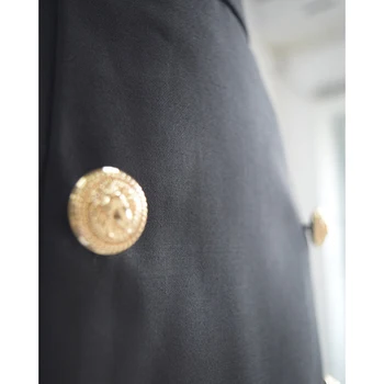 Nova Moda vzletno-pristajalne Steze 2020 Oblikovalec Krilo Ženske Kovinski Lion Gumbi Krasijo Mini Krilo
