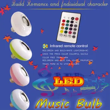 LED Glasba Žarnica KTV E27 LED Zvočnik Bar LED Zvočnik Bluetooth 4.0 Pisane APP Nadzor Doma Brezžično 12W 6W Sijalka Avdio Darilo