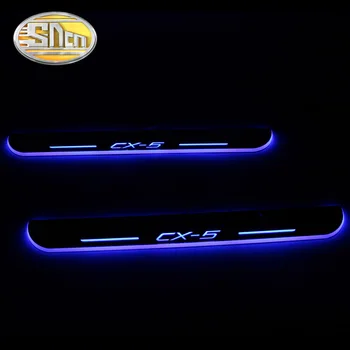 SNCN 4PCS Akril Gibljejo LED Dobrodošli Pedal Avto Izvažajo Ploščica Pedal Vrata Polico Pot Svetlobe Za Mazda CX-5 CX5 2016 2017 2018