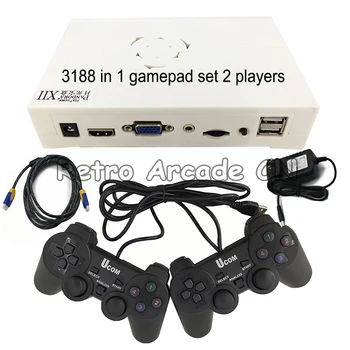 Arkadne jamma odbor pandora polje 12 3188 v 1 3d igre gamepad krmilnika nastavljena HDMI kablom za izmenični tok, da arkadna monitor in TV
