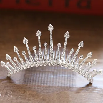 Mini Crystal Simulirani Pearl Tiara Krono Lase, Glavniki Otrok diadema Poročne Nevesta Poročni Veil Lase, Nakit accesorios mujer