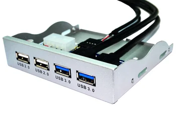SP Za Namizni 3,5-Palčni Disketni Voznik Bay 20 Pin, 4 Vrata USB 2.0+USB 3.0 Hub Notranji Sprednji Plošči Combo Adapter Bracket