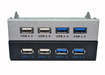 SP Za Namizni 3,5-Palčni Disketni Voznik Bay 20 Pin, 4 Vrata USB 2.0+USB 3.0 Hub Notranji Sprednji Plošči Combo Adapter Bracket