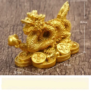Kitajski Zodiak Dvanajst Kip Zlati Zmaj Kip Doma Dekoracijo Obrti Urad Feng Shui Okraski YLM3005