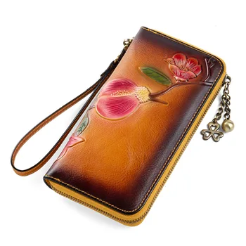 MAHEU Novo RFID ženske denarnice priložnostne vrhnjo plast cowhide ženski strani sklopka eno zadrgo denarnice dolgo zadrgo vrečko za ženske torbici