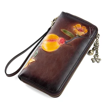 MAHEU Novo RFID ženske denarnice priložnostne vrhnjo plast cowhide ženski strani sklopka eno zadrgo denarnice dolgo zadrgo vrečko za ženske torbici