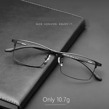 Celotno platišča očal okvir za moške titanium v kovinski okvir očal podjetja ultra lahka plastična jekla noge recept očala 9913