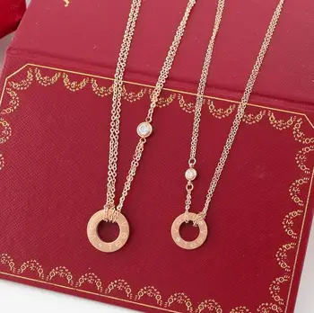 Cartier - vroče prodaje moške in ženske ljubezni ogrlica design klasičen modni diamant moški in ženska, ogrlico, obesek, 0036