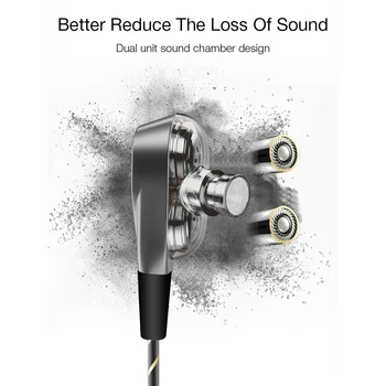 Žične Slušalke Profesionalni Kovinski 3,5 mm Slušalke Heavy Bass Hifi Stereo Glasbe Čepkov Šport Slušalke Za iPhone Huawei Samsung