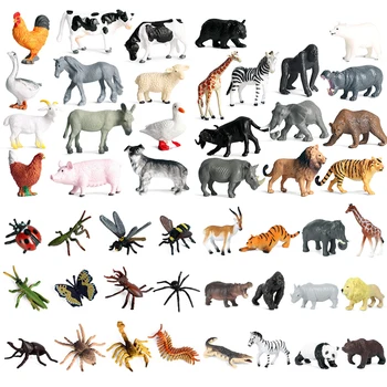 12PCS Safari Živalske Figurice Nastavite, Jungle Živali Številke, Igrača Živali za Otroke