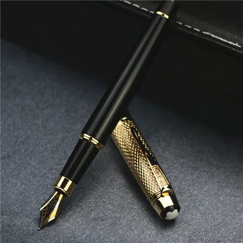 Visoko kakovostno nalivno pero dveh različnih box embalaže kovinsko črnilo, pero zlati skp pisarna šola writting