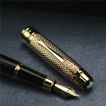 Visoko kakovostno nalivno pero dveh različnih box embalaže kovinsko črnilo, pero zlati skp pisarna šola writting