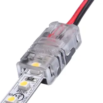 10PCS 2Pin 8 mm IP20 Ne-Vodotesna LED Trakovi za Moč Hitro Priključek, Trak Svetlobe Priključek za 3528 Trak Svetlobe, da se Žice Kabel