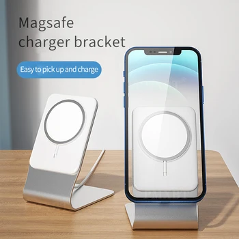 Brezžični magnetni Macsafe Polnilnik Nosilec Za iPhone 12 Mini Pro Max Magsafing Polnjenje Telefona Film Stojalo Namizno Stojalo Vesa