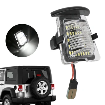 LED Številko registrske Tablice Svetlobe Bela za Jeep Wrangler JK JKU 2007-2018 Auto Dodatki prometno Dovoljenje Svetlobe